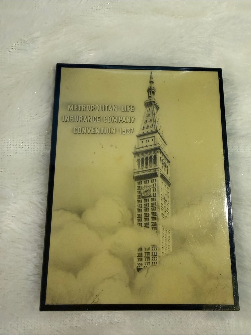Vintage 50s Metropolitan Life Insurance Advertisement Art Photo On Board